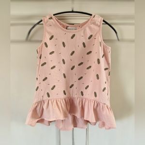 Garnet Hill ruffle hem tank 8-10